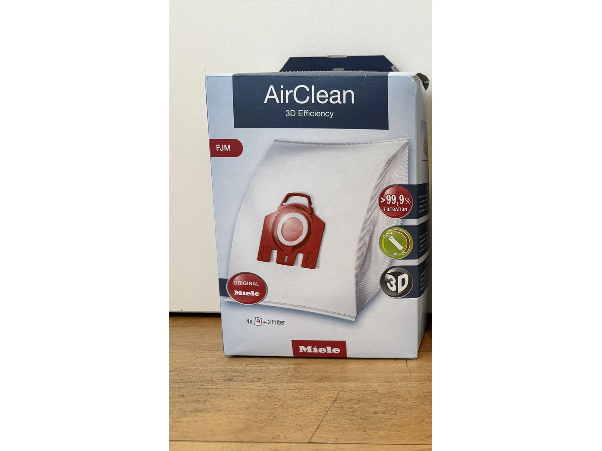 Miele FJM AirClean 3D vacuum bag package for Compact C1 and Complete C1 canisters