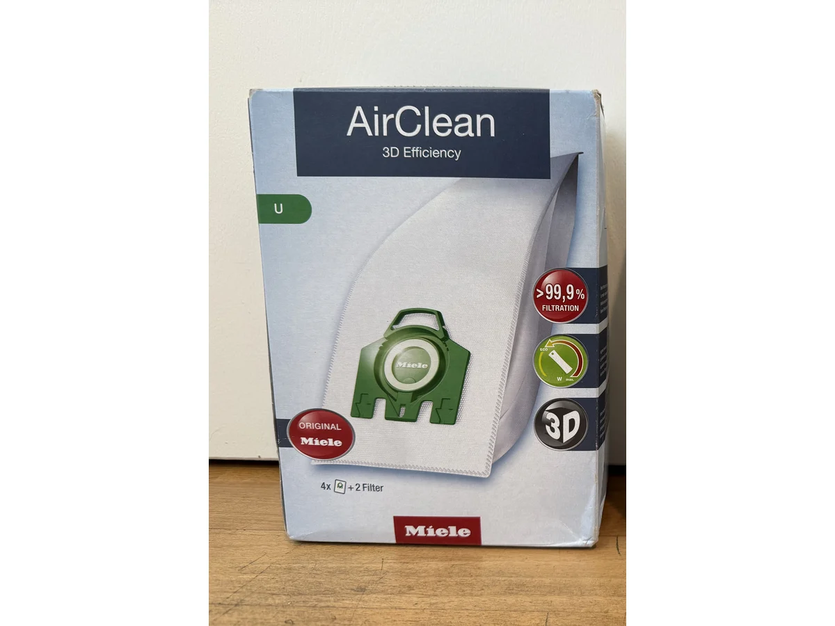 Miele Type U AirClean 3D vacuum bag package for Dynamic U1 and S7 upright vacuums
